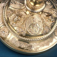 Calice Baroque Ancien Et Patène En Argent Doré 1836