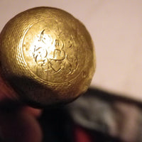 Canne ancienne pommeau or 18k poinçon tête d'aigle