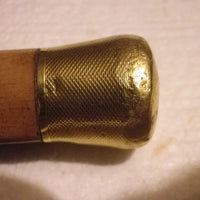 Canne ancienne pommeau or 18k poinçon tête d'aigle