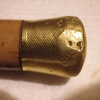 Canne ancienne pommeau or 18k poinçon tête d'aigle