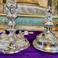 Ciboire en argent, modèle cathédrale