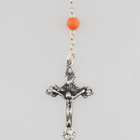 Chapelet en Argent Massif et Perles de Corail