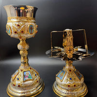Ensemble de calices liturgiques fabriqués à la main