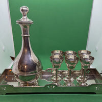Ancien service à liqueur en argent massif