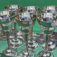 Ancien service à liqueur en argent massif