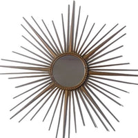 Grand miroir soleil vintage signé Chaty Vallauris