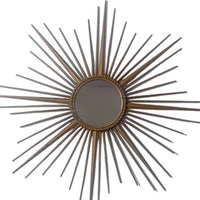 Grand miroir soleil vintage signé Chaty Vallauris