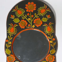 Miroir mural vintage retable en céramique émaillée