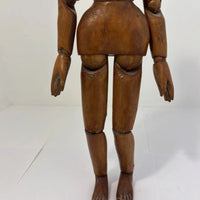 Mannequin ancien d'artiste articulé en bois