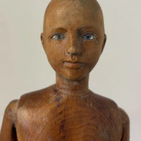 Mannequin ancien d'artiste articulé en bois