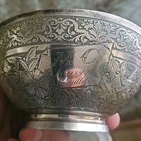 Tasse et sous tasse en argent massif