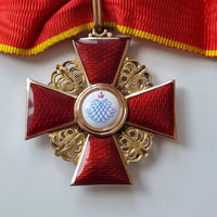 Superbe commandeur ordre de sainte anne de Russie à titre civil en or