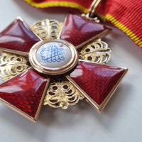 Superbe commandeur ordre de sainte anne de Russie à titre civil en or