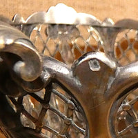 Corbeille ajourée en argent massif