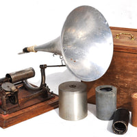 Phonographe à cylindres avec son mécanisme fonctionnel
