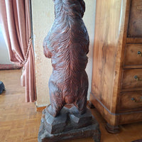 Sculpture ancien en bois ours