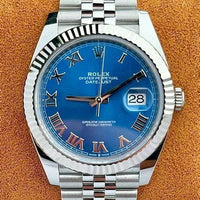 Montre de prestige Rolex Datejust avec cadran bleu Azzurro