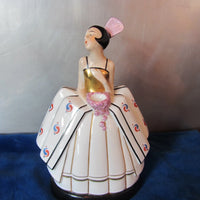 BELLE VEILLEUSE BRÛLE PARFUM ART DECO EN PORCELAINE EPOQUE 1930 ARGILOR