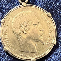 Pièce napoléon III en or montée
