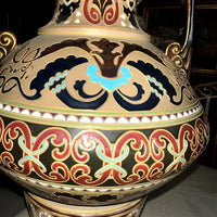 MAGNIFIQUE GRAND VASE EN GRES BYSANTIN SARREGUEMINES no 831