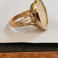 Bague ancienne en or jaune 18 carats avec un Napoléon