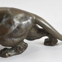 Statuette en bronze tigre rampant