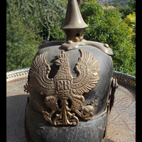 Ancien casque à pointe allemand marqué 1870 WW1 14-18