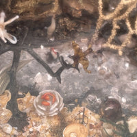 Diorama Verre filé Nevers 19è XIXè Art populaire Paysage Animaux Curiosité Rare