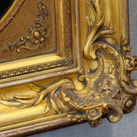 XIXème Huile Tondo sur cuivre d'après le vieux maître italien Raphaël Cadre doré ancien