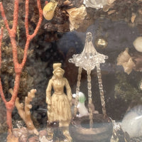 Diorama Verre filé Nevers 19è XIXè Art populaire Paysage Animaux Curiosité Rare