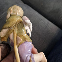 Ancien Sujet Sculpture Ange Statue Porcelaine Meissen Germany 18ème 19ème