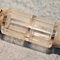 Beau flacon double ancien à parfum et sels en cristal taillé