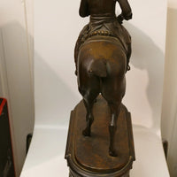 Sculpture ancienne en bronze de Rudolf Kaesbach (1873-1955). Napoléon à cheval