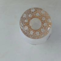 Rare Ancien Petit Vase Daum Nancy Gardeuse D Oies Verre Givré. Bordé D Or.