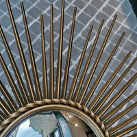 MIROIR OEIL SORCIERE VINTAGE SIGNE CHATY VALLAURIS POILLERAT SUNBURST MIRROR XX