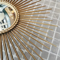 MIROIR OEIL SORCIERE VINTAGE SIGNE CHATY VALLAURIS POILLERAT SUNBURST MIRROR XX