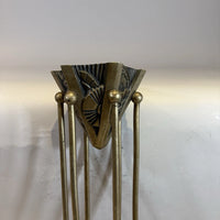 Lustre en bronze nickelé , travail français des années 1930.