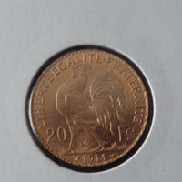 Marianne 20 francs or de 1911 pièce dite napoléon