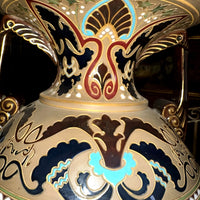MAGNIFIQUE GRAND VASE EN GRES BYSANTIN SARREGUEMINES no 831