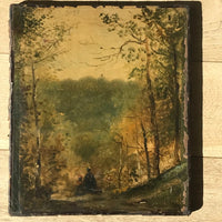 RARE HUILE CAMILLE COROT PAYSAGE ST CLOUD VILLE D AVRAY BARBIZON FONTAINEBLEAU