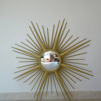 ancien miroir soleil CHATY VALLAURIS bombe sorciere old mirror sunburst 50