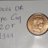 Marianne 20 francs or de 1911 pièce dite napoléon