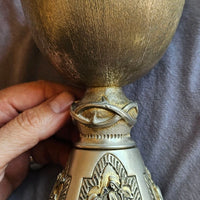 Calice italien en argent massif et restes de dorure vermeil