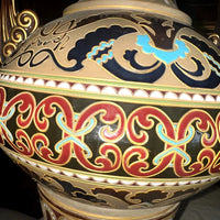 MAGNIFIQUE GRAND VASE EN GRES BYSANTIN SARREGUEMINES no 831