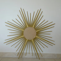 ancien miroir soleil CHATY VALLAURIS bombe sorciere old mirror sunburst 50