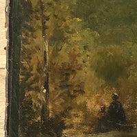 RARE HUILE CAMILLE COROT PAYSAGE ST CLOUD VILLE D AVRAY BARBIZON FONTAINEBLEAU