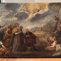 Tableau Religieux Old Masters Huile École XVII Vers 1600