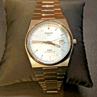 Montre Tissot PRX Powermatic 80 automatique cadran bleu Tiffany bracelet acier