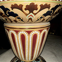 MAGNIFIQUE GRAND VASE EN GRES BYSANTIN SARREGUEMINES no 831