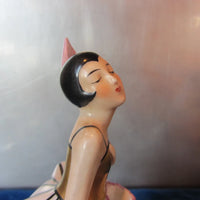 BELLE VEILLEUSE BRÛLE PARFUM ART DECO EN PORCELAINE EPOQUE 1930 ARGILOR